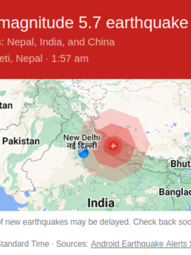 An earthquake of magnitude 6.3 occurred in Nepal, Manipur at around 1.57 am on Nov 9, 2022